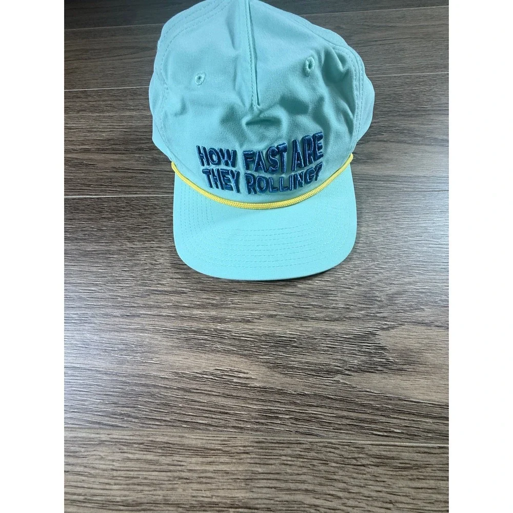 Swannies Golf How Fast Are They Rolling Snapback Hat Mint Green Rope Cap
